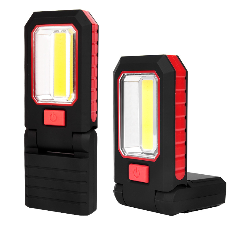 LED radna svjetiljka s magnetskim kukom, COB svjetlo, sklopiva ručna svjetiljka, 1W, napajanje suha baterija, ABS kućište, domet 50–100 m