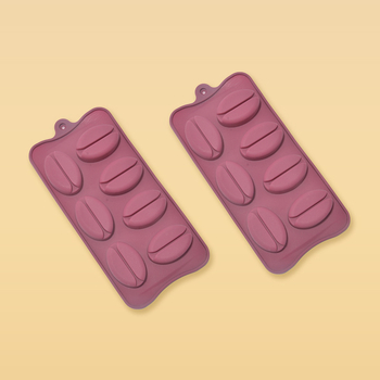 Silikónová forma na koláče s dizajnom siedmich prepojených zŕn kávy, nepravidelný tvar, na DIY dezerty, uvedená v roku 2023