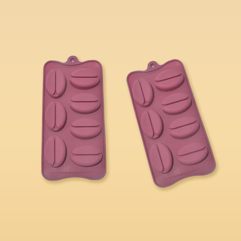 Silikónová forma na koláče s dizajnom siedmich prepojených zŕn kávy, nepravidelný tvar, na DIY dezerty, uvedená v roku 2023