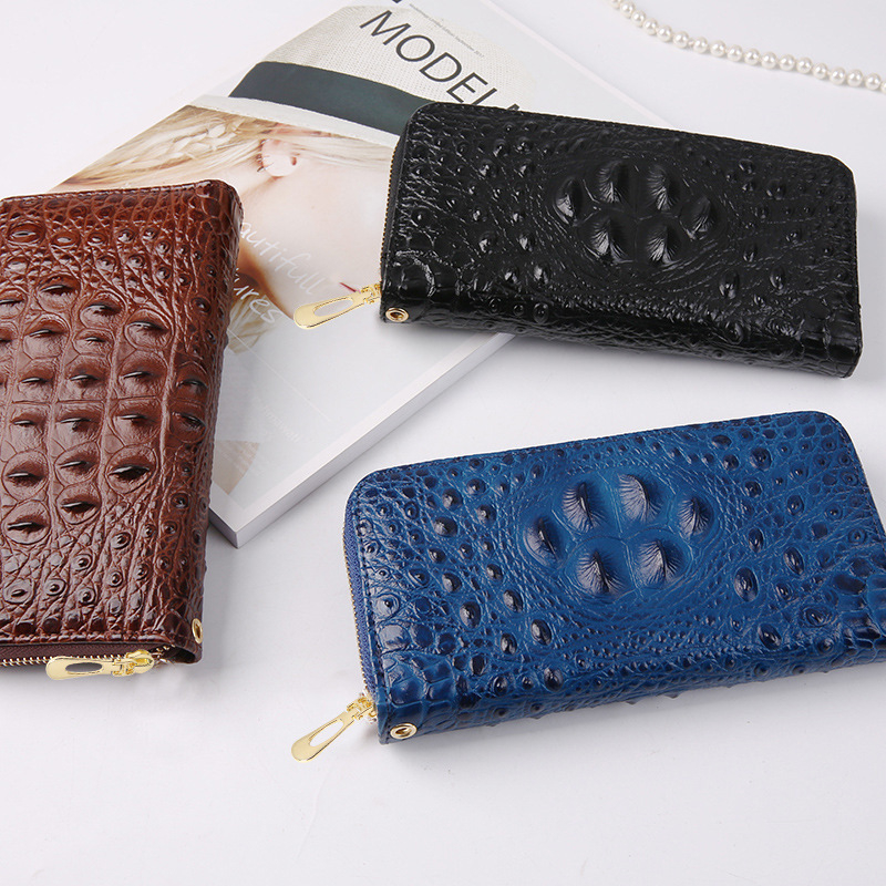 Unisex dugački novčanik od PU kože s velikom kapacitom za kartice, casual clutch stil, životinjski uzorak, svakodnevna upotreba