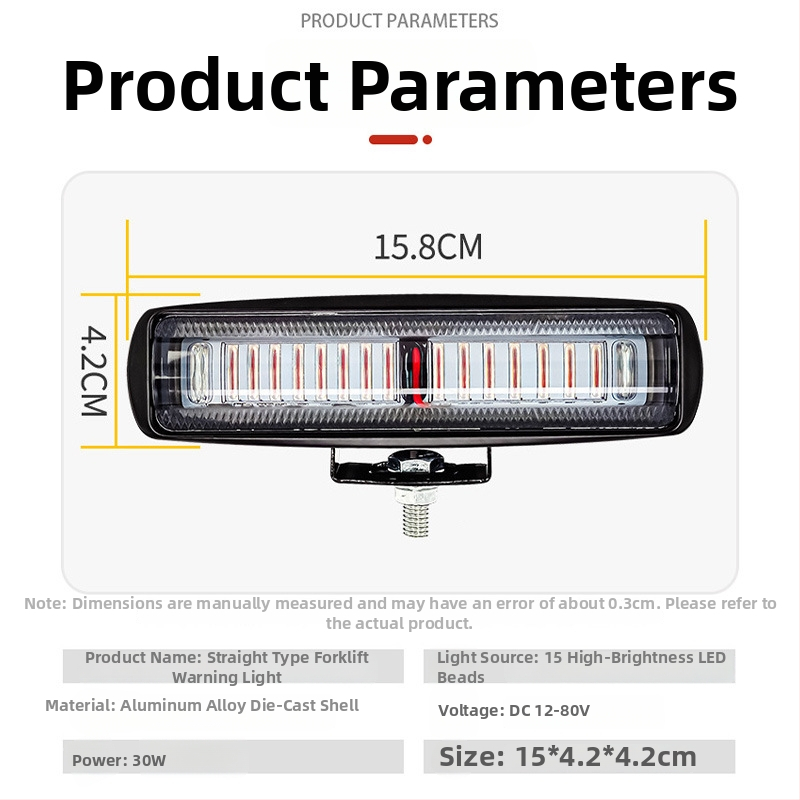 LED upozoravajuće svjetlo za viljuškar, 30W, 12-80V, 30000h, plava LED, aluminijsko kućište