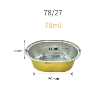 Tojás alakú sütemény forma alumíniumfóliából, sütéshez és desszertekhez; magas hőmérsékletre ellenálló; mikrohullámú sütőben és légsütőben is használható