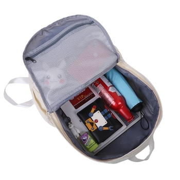 Unisex školska torba, korejskog stila, kapacitet 20–35 L, za 14-inčni prijenosnik, Oxford tkanina, ulični gradski stil