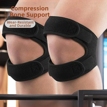 Kolenné nákolenníky – tlmiace nárazy, dýchateľné, remienok na patelu (Hlavný materiál: diving cloth; Ochranné časti: koleno; Využitie: beh, fitness vybavenie, cyklistika; Vhodné pre: dospelí)