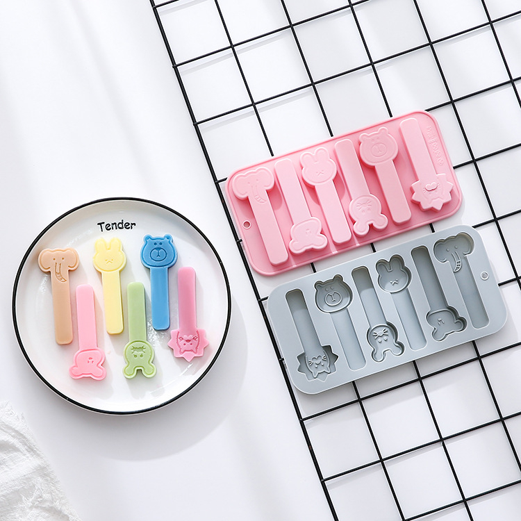 Silicone forma na pečenie so šiestimi tvarmi hláv zvierat (Tvar: nepravidelný; Materiál: silikon; Balenie: hromadne; Uvedenie na trh: 2024)