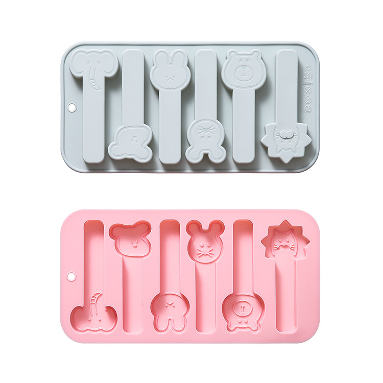 Silicone forma na pečenie so šiestimi tvarmi hláv zvierat (Tvar: nepravidelný; Materiál: silikon; Balenie: hromadne; Uvedenie na trh: 2024)