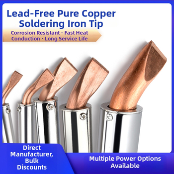 Električna lemilica s drvenom drškom, Yahao, 220V, ručni način rada, za lemljenje ili lemilnu stanicu