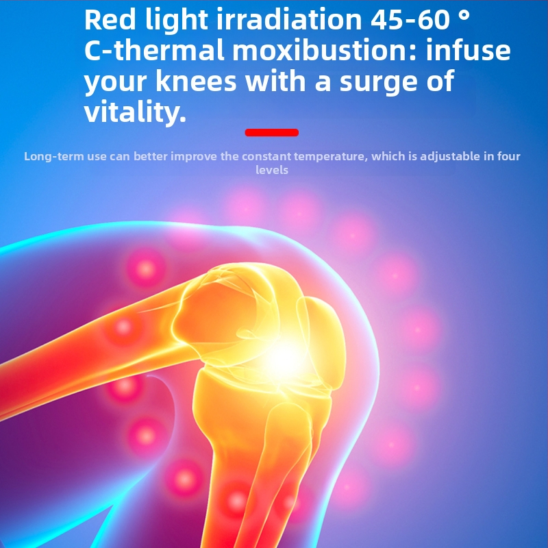 SHIFX Kelio sąnario masažeris – įkraunamas, infraraudonųjų spindulių šildymas su šilumos kompresu, vibracija ir minkymas kelio sąnariui