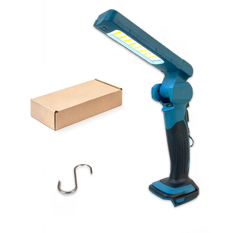 Makita-stil LED radna svjetiljka, sklopna, baterija, 20W, 360° rotacija, uključen punjač