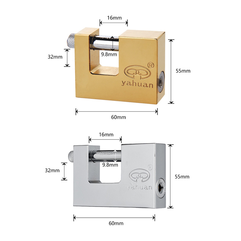 YAHUAN WRE metalna pravokutna brava za vanjsku uporabu, zaštita od krađe, starinski stil, model WRE, opća namjena