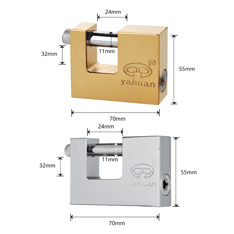 YAHUAN WRE metalna pravokutna brava za vanjsku uporabu, zaštita od krađe, starinski stil, model WRE, opća namjena