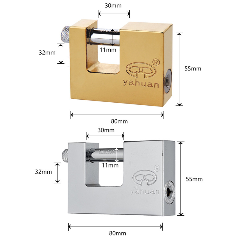 YAHUAN WRE metalna pravokutna brava za vanjsku uporabu, zaštita od krađe, starinski stil, model WRE, opća namjena