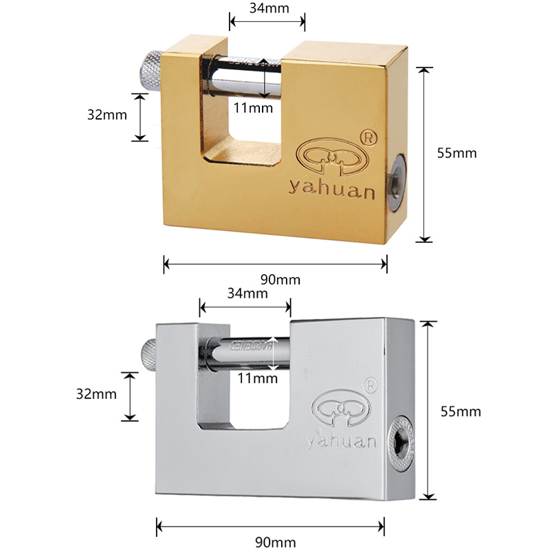 YAHUAN WRE metalna pravokutna brava za vanjsku uporabu, zaštita od krađe, starinski stil, model WRE, opća namjena