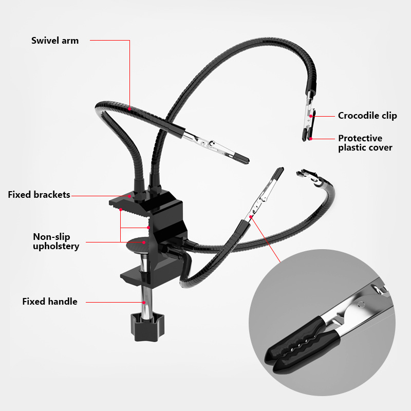 Accesorii pentru stația de rework lipire - suport universal pentru fier de lipit, 220V, 1.1 kg, model Clip holder