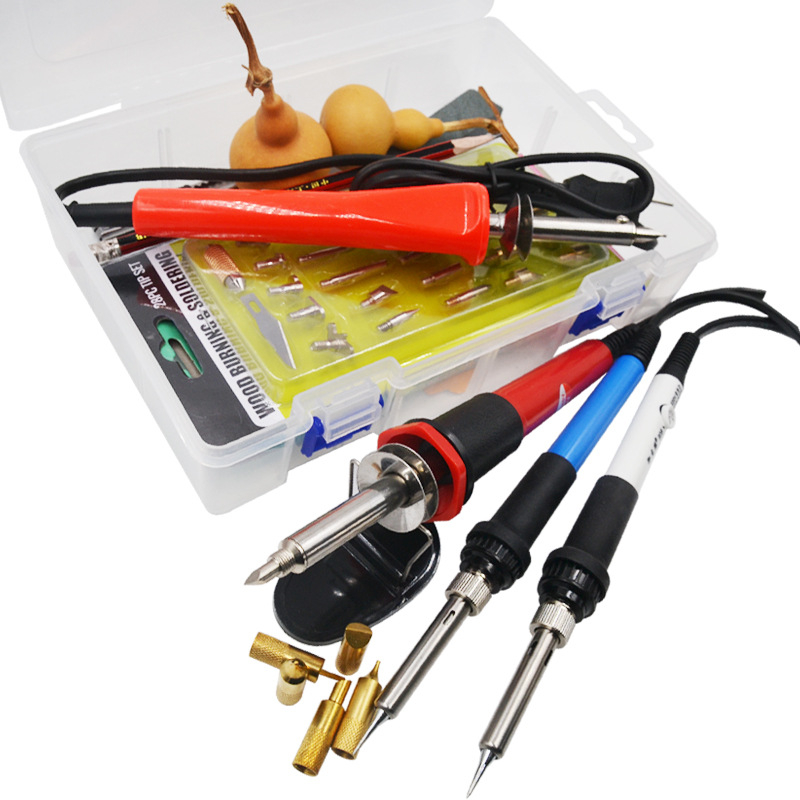 Elektromos pyrográfia toll és forrasztóvas készlet fafaragáshoz és tökművészethez