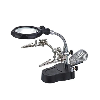 Επιτραπέζιος μεγεθυντής με διπλούς φακούς, μεγέθυνση 2,5x–7,5x, μεταλλική κατασκευή, μοντέλο 800