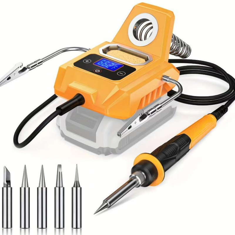 Stație de lipit reîncărcabilă, fără fir, cu clips de asistență pentru lipit și suport de reparații, 20V, 410 g