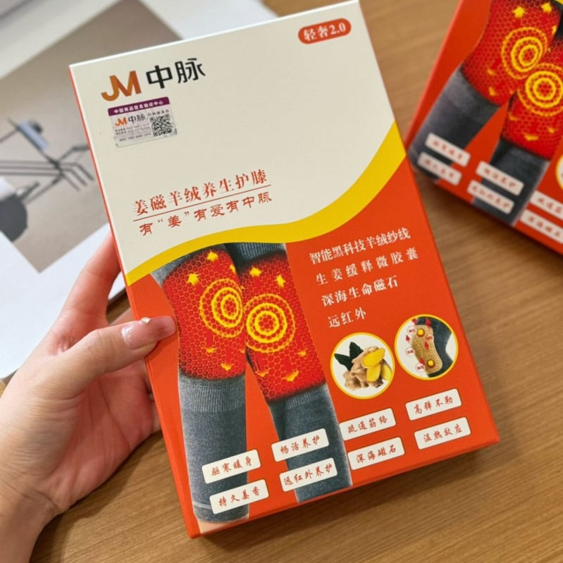 Genunchiere autoîncălzitoare cu magnet, ghimbir și cașmir, infraroșu îndepărtat pentru articulații, adulți, toamnă 2025