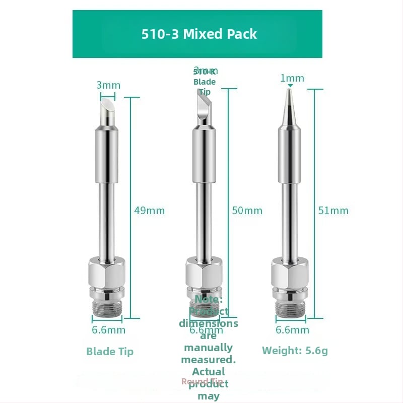 Άκρη συγκόλλησης με διεπαφή 510, καθολική, συμβατή USB, χωρίς μόλυβδο, στρογγυλή κεφαλή, εξάρτημα
