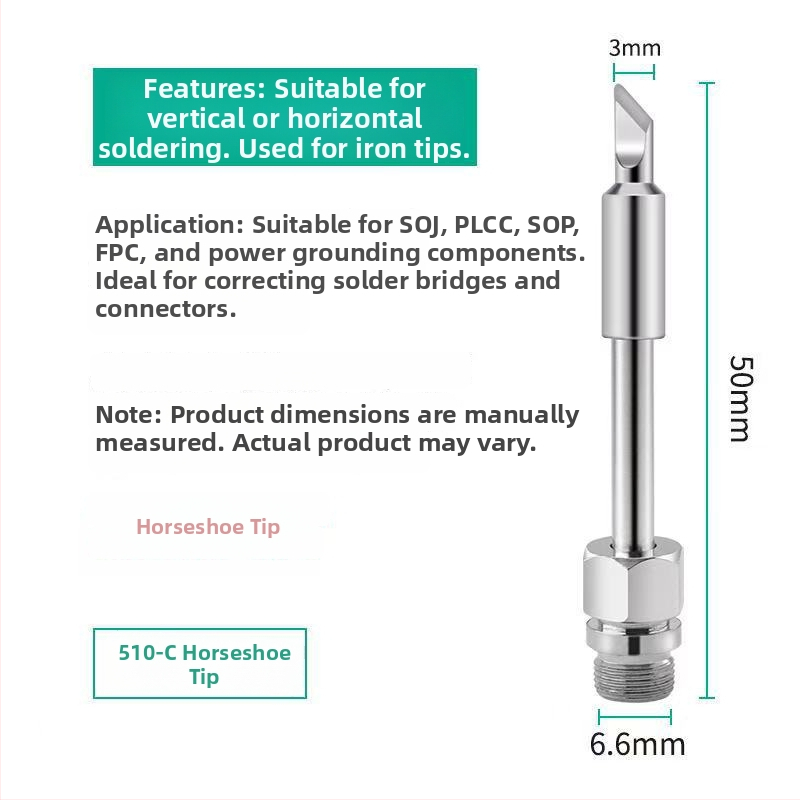 Άκρη συγκόλλησης με διεπαφή 510, καθολική, συμβατή USB, χωρίς μόλυβδο, στρογγυλή κεφαλή, εξάρτημα