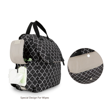 Geantă pentru mamă și bebeluș - model geometric, material poliester, căptușeală poliester, respirabil și izolație, toamna 2024