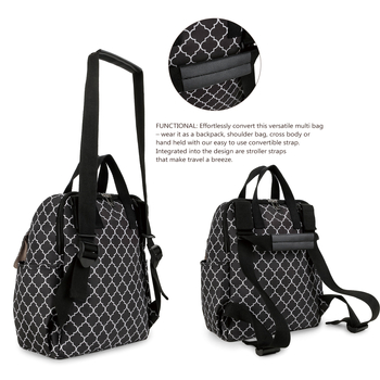 Geantă pentru mamă și bebeluș - model geometric, material poliester, căptușeală poliester, respirabil și izolație, toamna 2024