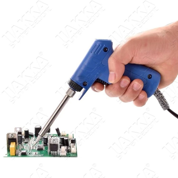 Fier de lipit electric Tq-77, tip pistol, încălzire rapidă, alimentare duală, 220V