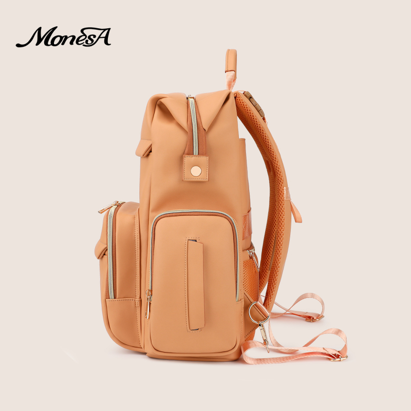 Geantă pentru sticle de bebeluș - Capacitate mare, duală ca poșetă sau rucsac, PU impermeabilă, extensibilă, separare uscat/umed, bretele cu pernă de aer