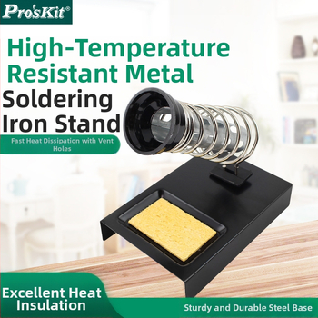 Stalak za lemilicu – potpuno metalni, nehrđajući čelik, promjer otvora > 20 mm, Pro’skit, za električne lemilice