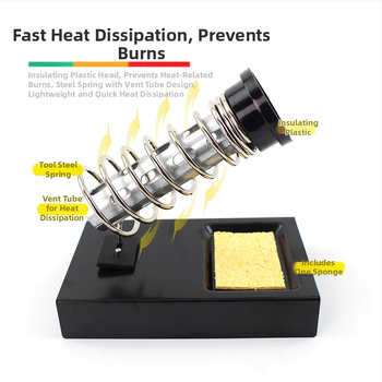 Stalak za lemilicu – potpuno metalni, nehrđajući čelik, promjer otvora > 20 mm, Pro’skit, za električne lemilice