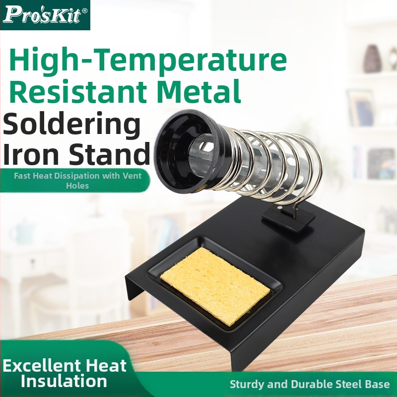 Stalak za lemilicu – potpuno metalni, nehrđajući čelik, promjer otvora > 20 mm, Pro’skit, za električne lemilice