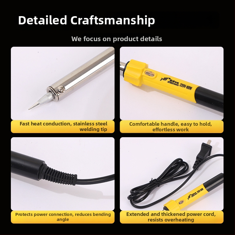 Xinwei elektrický spájkovač pre domáce použitie, s gumovou rúčkou, 220V, na spájanie, desoldering a pyrografiu