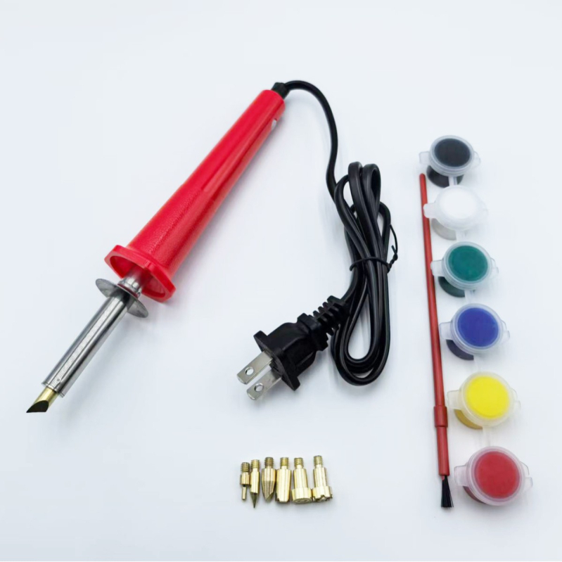 MW-206E Set pentru pyrography, gravură și sudură – fier de lipit cu încălzire externă, 220-240V, mâner din cauciuc, MINGWEI