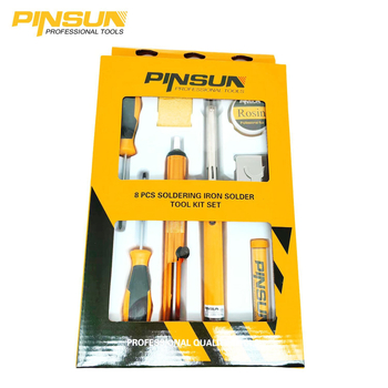 PINSUN Osmeročlani set lemilica, gumena drška, 220–240V, za lemljenje i električne vodove