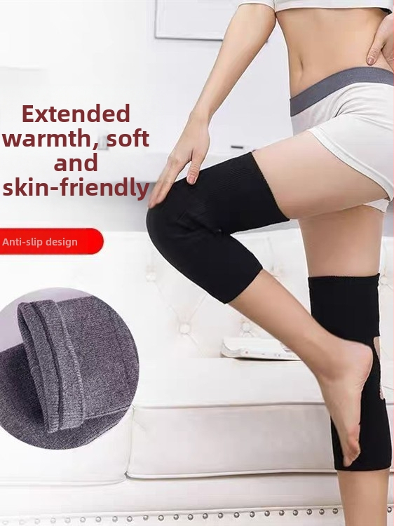Vlnené kolenné chrániče, unisex, zimné zosilnené prevedenie, pre vonkajšie použitie, ochrana kolien
