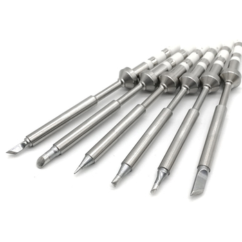 TS100-kompatibilis forrasztóhegy – 105 mm hosszú hegy, különböző formák: kés, hegyes, lapátos, patkó alakú