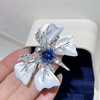 Bakrena broš s cirkonijem, životinjski oblik, mikro postavljanje, dekorativna i vjenčana, sladak stil