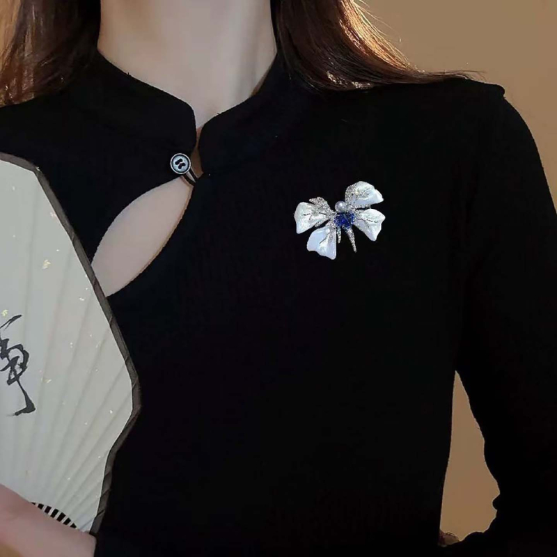 Bakrena broš s cirkonijem, životinjski oblik, mikro postavljanje, dekorativna i vjenčana, sladak stil