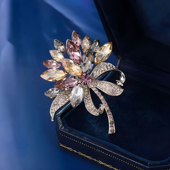 Broš od cinkove legure – Yanyun Jewelry – ženski stil, lagani luksuz – ukrašavanje, vjenčanje i dar