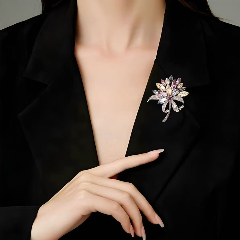 Broš od cinkove legure – Yanyun Jewelry – ženski stil, lagani luksuz – ukrašavanje, vjenčanje i dar