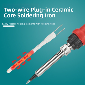 Namų naudojimui skirtas elektrinis litavimo rinkinys su litavimo geležimi ir litavimo pistoletu, profesionalios kokybės