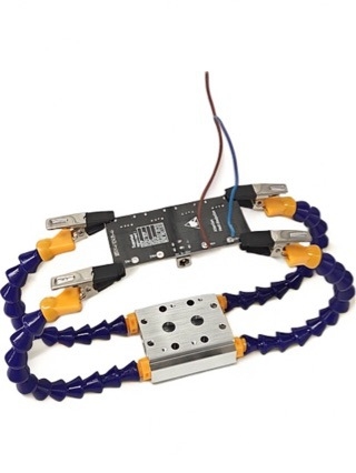 Daugiafunkcinis litavimo stoties laikiklis modeliams lėktuvėms - fiksuotas laikiklis ir universalus vamzdžių remontui grandinių laikiklis