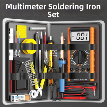 Lituoklis ir multimetras - elektroninių remontų komplektas namų ir studentų naudojimui, PCB rinkinys