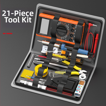 Lituoklis ir multimetras - elektroninių remontų komplektas namų ir studentų naudojimui, PCB rinkinys