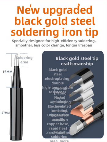 Elektrinis litavimo įrankis namų naudojimui – profesionalus rinkinys su keičiamomis antgalėmis ir chromuota galvute