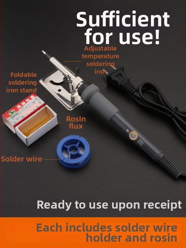 Elektriskais lodāmurs mājsaimniecības lietošanai – profesionālais komplekts ar maināmiem galiem un hromētu galvu