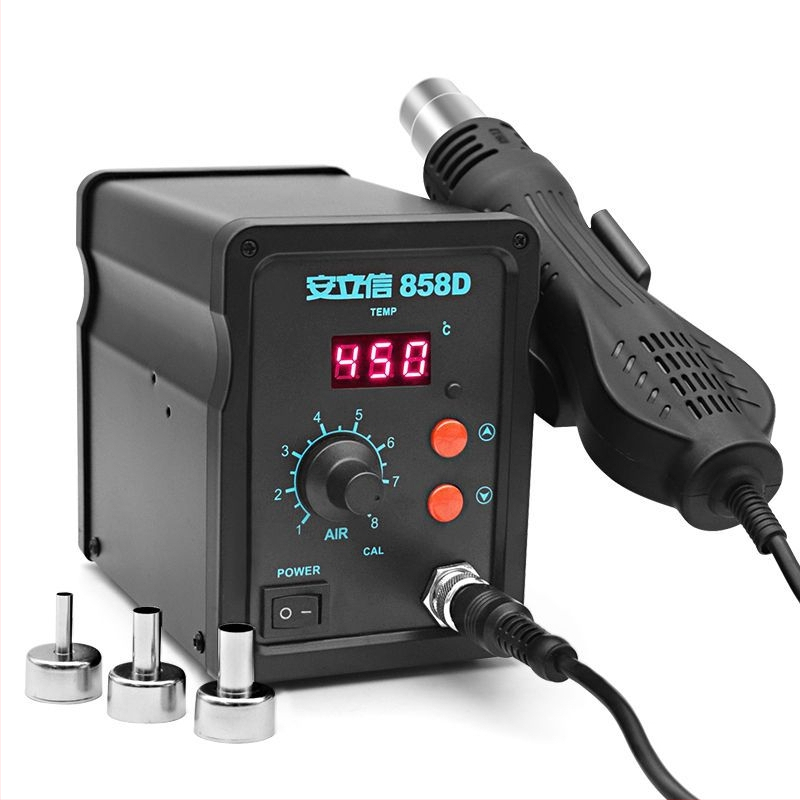 Desoldering stacija ar karstu gaisu, 858 Divi vienā, lodēšanas pistole 878D, 8786D lodēšanas stacija (Zīmols: Cits)