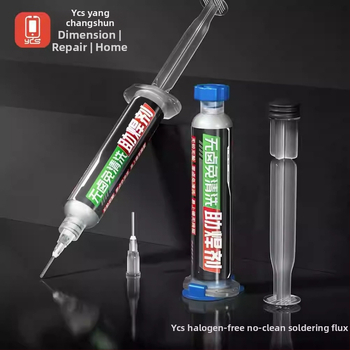 Ycs halogeno neturintis fluksas mobiliesiems telefonams remontui — be valymo