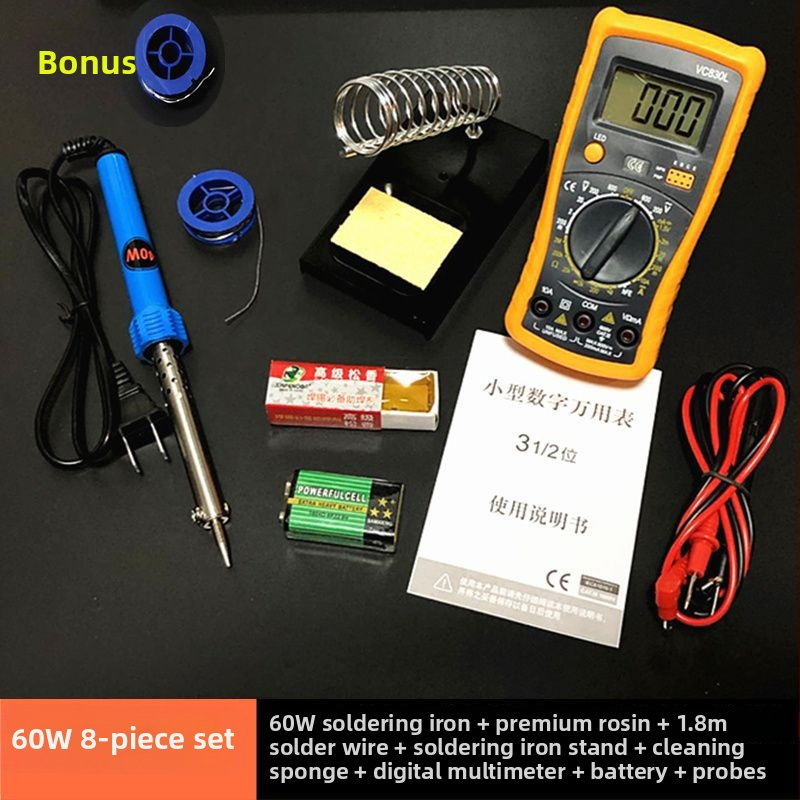 Lodēšanas komplekts ar digitālo displeju un multimetrām, mājas remontam, zīmols Unique