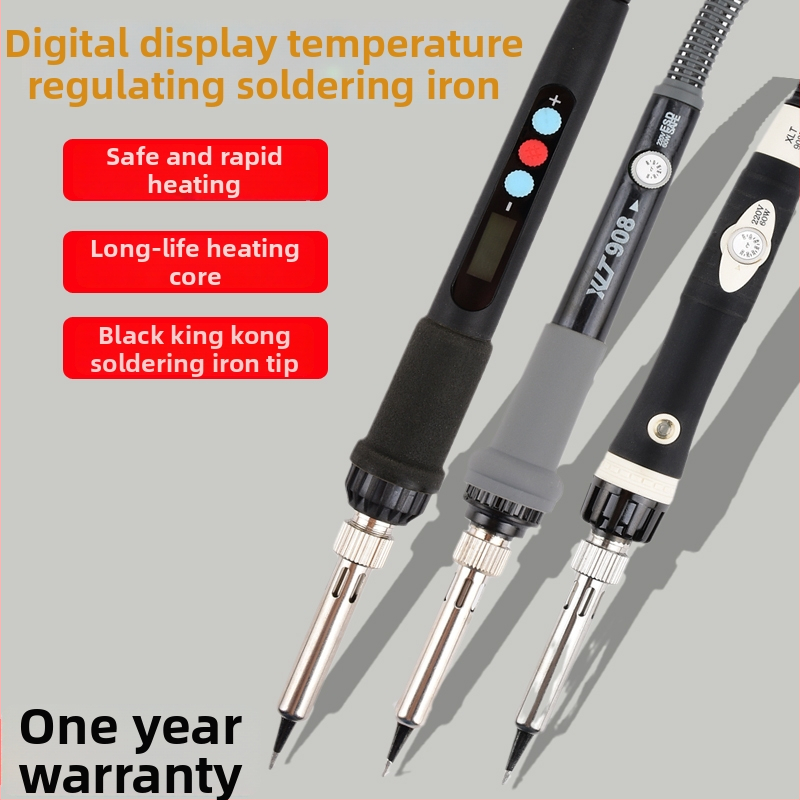 Namų naudojimui skirtas litavimo geležies rinkinys su termostatinio valdymo, reguliuojama temperatūra remontui ir litavimui — litavimo srovė, galia, prekės ženklas